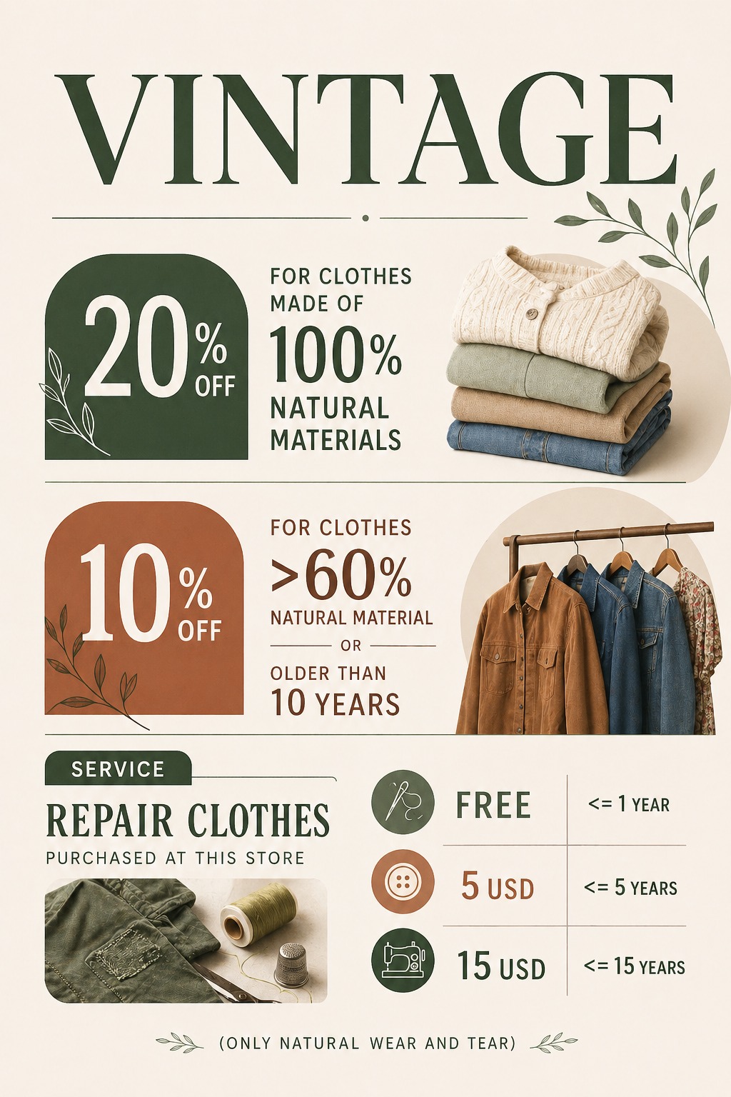 Preview of shopper benefits advert for stores receiving UNCLS financial support